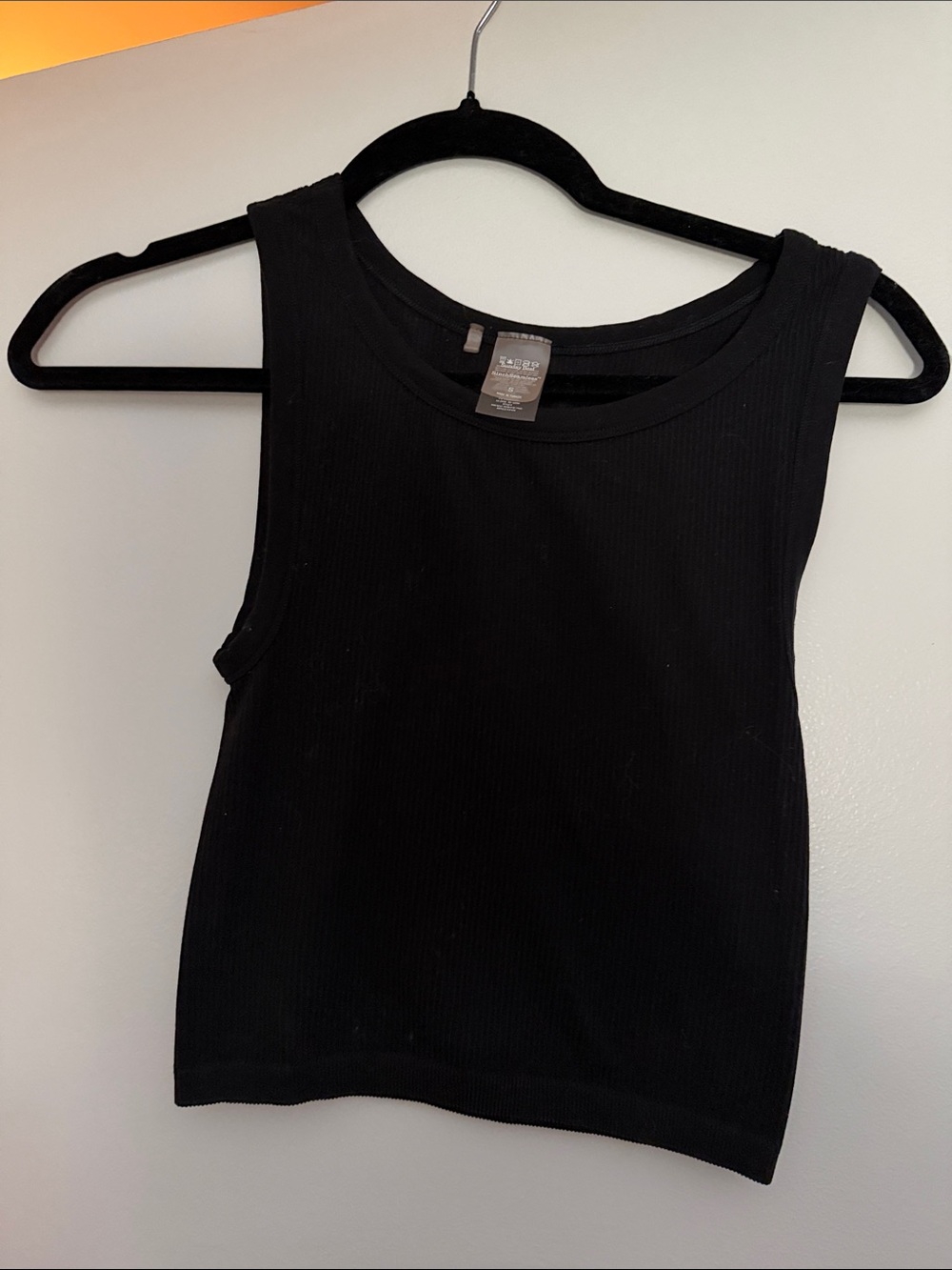 Sunday Best Black Ribbed Tank Top